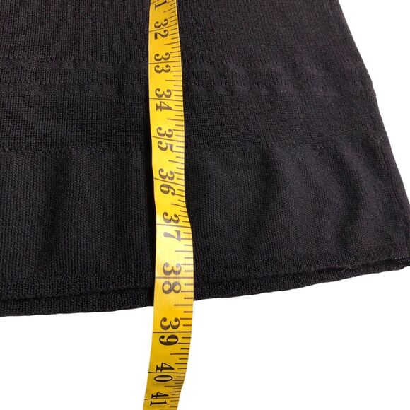 Ralph Lauren Rugby Dress Small Black Wool Knit Sweater Crochet Ruffle Preppy Y2K - Picture 11 of 14